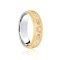 9ct White & Yellow Court 7mm Celtic Laser Engraved Wedding Band 7mm