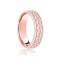 9ct Rose & White Court 7mm Celtic Laser Engraved Wedding Band 7mm