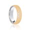 9ct White & Yellow Court 6mm Celtic Laser Engraved Wedding Band 6mm