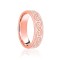 9ct Rose & White Flat Court 6mm Celtic Laser Engraved Wedding Band 6mm