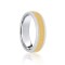 18ct White & Yellow Court 8mm Celtic Laser Engraved Wedding Band 8mm