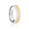 9ct White & Yellow Court 8mm Celtic Laser Engraved Wedding Band 8mm