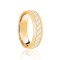 9ct Yellow & White Court 7mm Celtic Laser Engraved Wedding Band 7mm