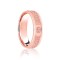 9ct Rose & White Flat Court 5mm Celtic Laser Engraved Wedding Band 5mm