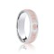 9ct White & Rose Flat Court 8mm Celtic Laser Engraved Wedding Band 8mm