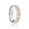 18ct White & Yellow Flat Court 5mm Celtic Laser Engraved Wedding Band 5mm