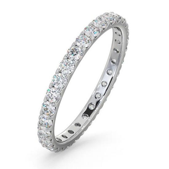 Platinum Claw Set Full Eternity Ring Diamond 1.00ct G VS