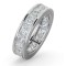 Platinum Channel Set Princess Cut Full Eternity Ring Diamond 5.00ct G VS