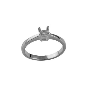 Platinum 0.50ct 5mm Round Solitaire 4 Claw Ring Mount