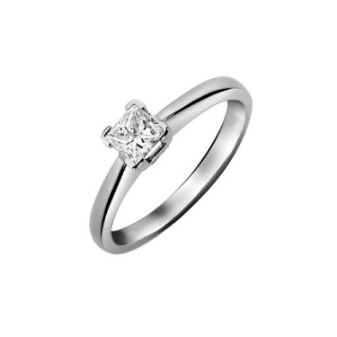 Platinum 50pts Princess Cut Dia Solitaire Ring