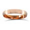 18ct Rose Gold Standard Weight Court Profile Satin Wedding Ring 3mm