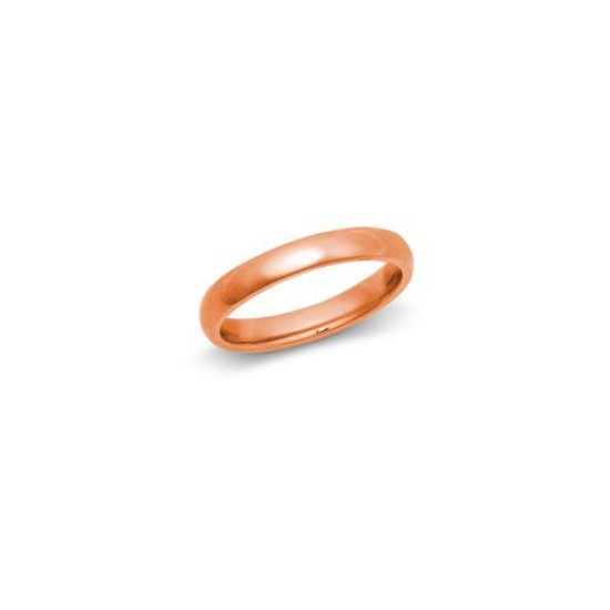 18ct Rose Gold Standard Weight Court Profile Mirror Finish Wedding Ring