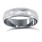 18ct White Gold Standard Weight Court Profile Mill Grain Wedding Ring 5mm