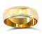 18ct Yellow Gold Standard Weight Court Profile Mill Grain Wedding Ring 6mm