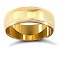 18ct Yellow Gold Standard Weight Court Profile Mill Grain Wedding Ring 7mm