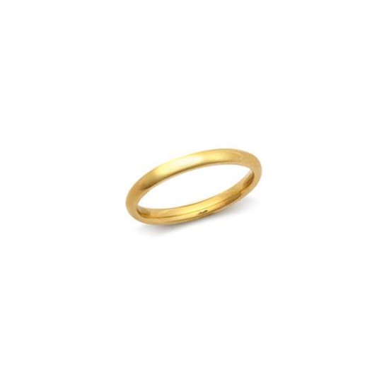 22ct Yellow Gold Standard Weight 2mm Court Profile Mirror Finish Wedding Ring