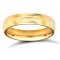 22ct Yellow Gold Standard Weight 4mm D Shaped Profile Centre Groove Wedding Ring 4mm