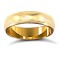 22ct Yellow Gold Standard Weight 5mm D Shaped Profile Mill Grain Wedding Ring 5mm