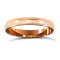 9ct Rose Gold Standard Weight D-Shape Profile Mill Grain Wedding Ring 3mm
