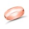 9ct Rose Gold Standard Weight D-Shape Profile Mirror Finish Wedding Ring 6mm
