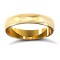 9ct Yellow Gold Standard Weight D-Shape Profile Mill Grain Wedding Ring 4mm