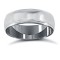 Palladium Standard Weight D-Shape Profile Mill Grain Wedding Ring 6mm