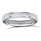 Platinum Standard Weight D-Shape Profile Centre Groove Wedding Ring 3mm