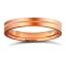 18ct Rose Gold Standard Weight Flat Court Profile Centre Groove Wedding Ring 3mm