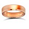 18ct Rose Gold Standard Weight Flat Court Profile Bevelled Edge Wedding Ring 5mm