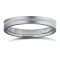 18ct White Gold Standard Weight Flat Court Profile Centre Groove Wedding Ring 3mm