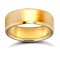 18ct Yellow Gold Standard Weight Flat Court Profile Bevelled Edge Wedding Ring 7mm