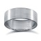 9ct White Gold Standard Weight Flat Court Profile Satin Wedding Ring 7mm