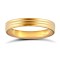 9ct Yellow Gold Standard Weight Flat Court Profile Double Groove Wedding Ring 3mm
