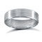 Palladium Standard Weight Flat Court Profile Satin and Bevelled Edge Wedding Ring 5mm