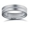 Platinum Standard Weight Flat Court Profile Centre Groove Wedding Ring 5mm