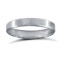 18ct White Gold Standard Weight Flat Profile Satin and Bevelled Edge Wedding Ring 3mm