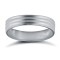 18ct White Gold Standard Weight Flat Profile Double Groove Wedding Ring 4mm