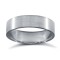 18ct White Gold Standard Weight Flat Profile Satin Wedding Ring 5mm