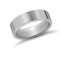 18ct White Gold Standard Weight Flat Profile Mirror Finish Wedding Ring 6mm