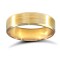 18ct Yellow Gold Standard Weight Flat Profile Satin and Bevelled Edge Wedding Ring 5mm