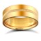 18ct Yellow Gold Standard Weight Flat Profile Centre Groove Wedding Ring 8mm