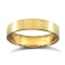9ct Yellow Gold Standard Weight Flat Profile Satin Wedding Ring 4mm