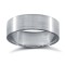 Platinum Standard Weight Flat Profile Satin Wedding Ring 6mm