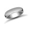 18ct White Gold Premium Weight D-Shape Profile Mirror Finish Wedding Ring 5mm
