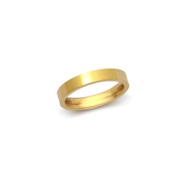 18ct Yellow Gold Premium Weight Flat Court Profile Mirror Finish Wedding Ring 3mm