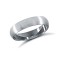 18ct White Gold Standard Weight Court Profile Satin Wedding Ring 4mm