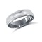 18ct White Gold Standard Weight Court Profile Mill Grain Wedding Ring 5mm