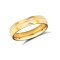 22ct Yellow Gold Standard Weight 4mm Soft Court Profile Centre Groove Wedding Ring 4mm