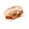 9ct Rose Gold Standard Weight Court Profile Mill Grain Wedding Ring 6mm