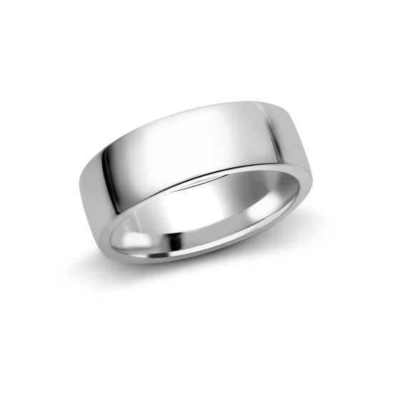 Platinum Standard Weight Court Profile Mirror Finish Wedding Ring